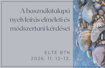 A használatalapú nyelvleírás elméleti és módszertani kérdései